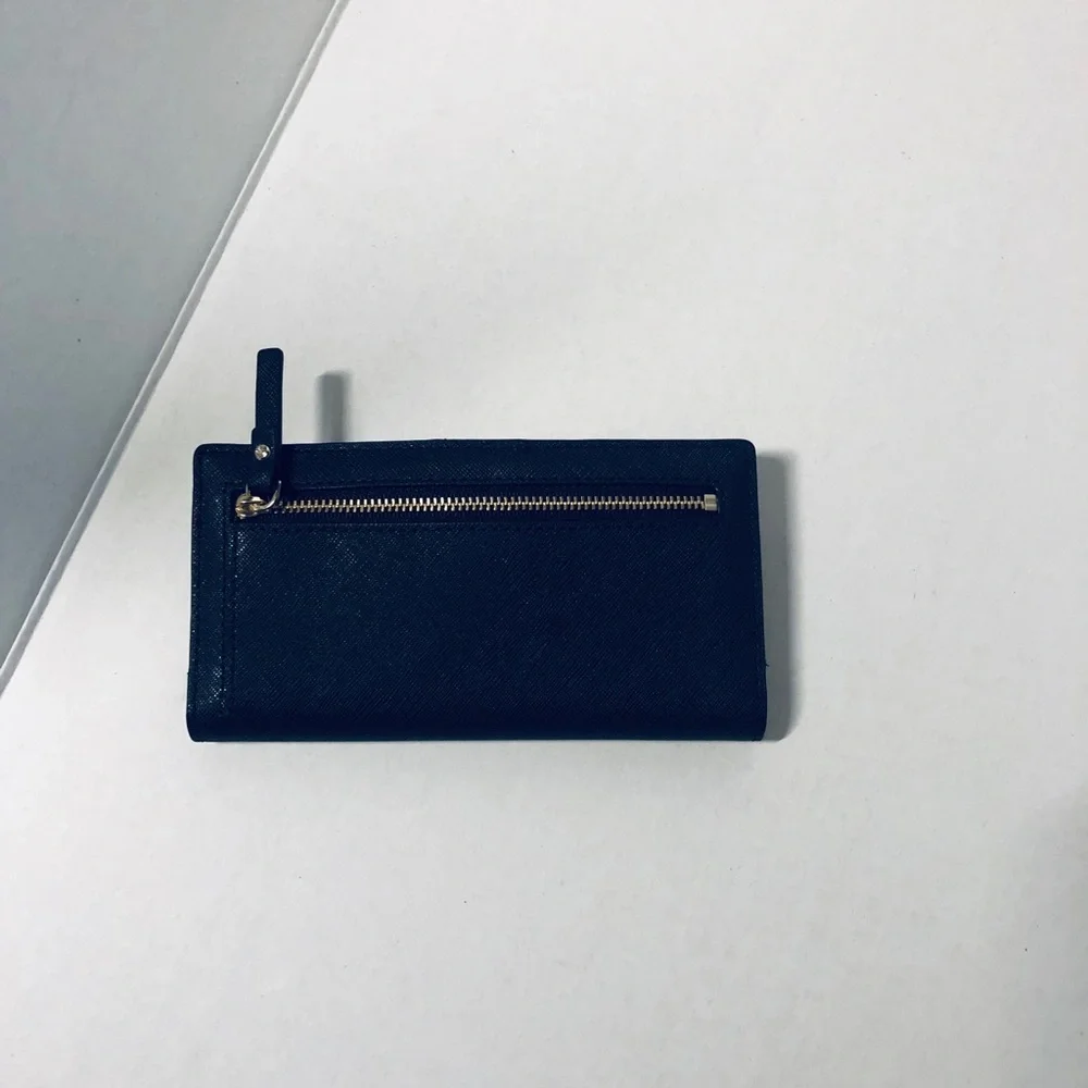 NWT KATE SPADE STACY LAUREL WAY BLACK JEWELED WALLET